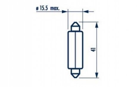 C18W 24V 18W SV8,5 15x41 |FESTOON LAMPS| 10шт NARVA 17522