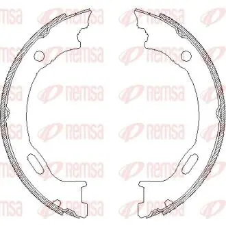 Колодки гальмівні барабанні ML163 98- REMSA 4707.01