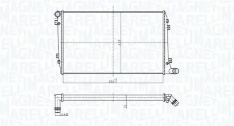 Радіатор охолоджування MAGNETI MARELLI BM1673
