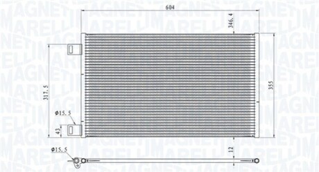 Конденсер кондиціонера MAGNETI MARELLI BC860