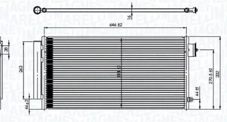 Конденсер кондиционера MAGNETI MARELLI BC791