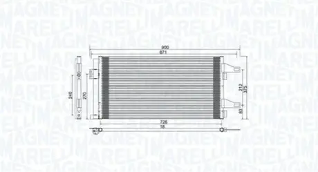Конденсер кондиціонера MAGNETI MARELLI BC761