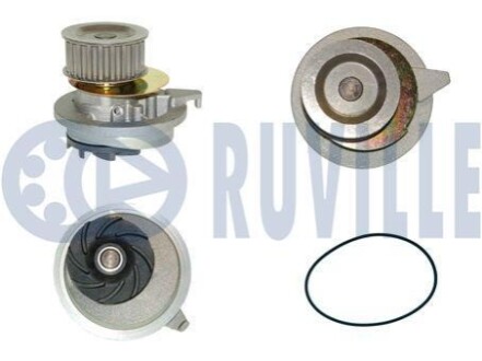 OPEL Помпа воды Ascona C, Astra F, Kadett E 1.6D 87-, 1.5TD 90-, Vectra A 1.7D RUVILLE 56524P (фото 1)