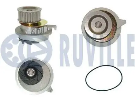 OPEL Помпа воды Ascona C, Astra F, Kadett E 1.6D 87-, 1.5TD 90-, Vectra A 1.7D RUVILLE 56524P