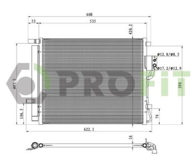 Конденсер кондиціонера PROFIT 1770-0527