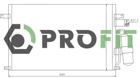 Фото конденсер кондиціонера PROFIT 1770-0102 Конденсер кондиціонера PROFIT 1770-0102