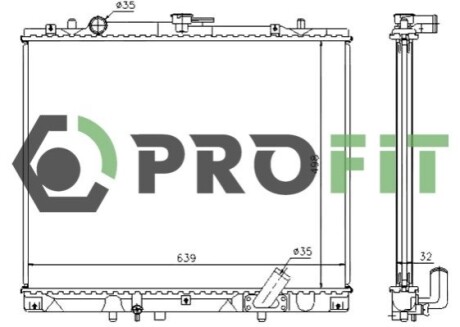 Радіатор охолоджування PROFIT 1740-0284 (фото 1)