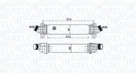 Радіатор наддуву MAGNETI MARELLI MST497 (фото 1)