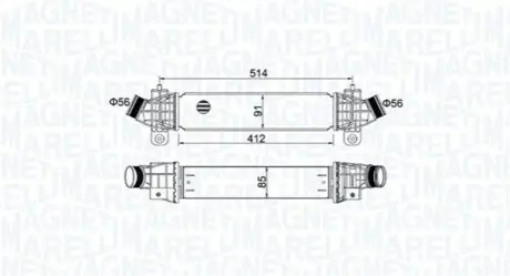 Радиатор наддува MAGNETI MARELLI MST497