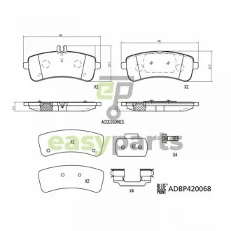 Гальм. колод. DB C205 BLUE PRINT ADBP420068
