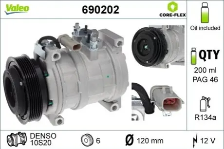 Компрессор кондиционера Valeo 690202