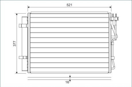 Радіатор кондиціонера Valeo 822624