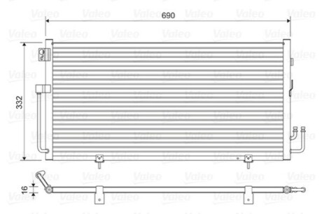 Радиатор кондиционера Valeo 814063