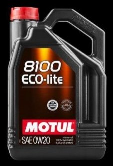 Олива мот 0W20 5L 8100 ECO-LITE =841151 GM Dexos1 MOTUL 104983