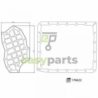 FEBI фільтр + прокладка акп NISSAN NAVARA 2.5 Dci FEBI BILSTEIN 176622