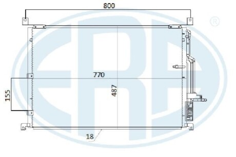 Радиатор кондиционера ERA 667286