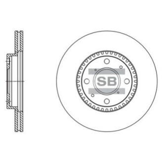 Гальмівний диск передній Hi-Q (SANGSIN) SD4803