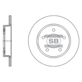 Гальмівний диск заднiй Hi-Q (SANGSIN) SD4419