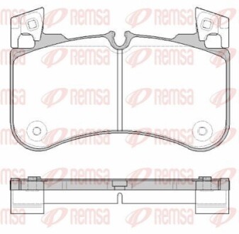 LAND ROVER Комплект гальмівних колодок передн. DISCOVERY V 3.0D 16- REMSA 1831.00