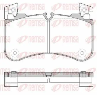 LAND ROVER Комплект гальмівних колодок передн. DISCOVERY V 3.0D 16- REMSA 1831.00