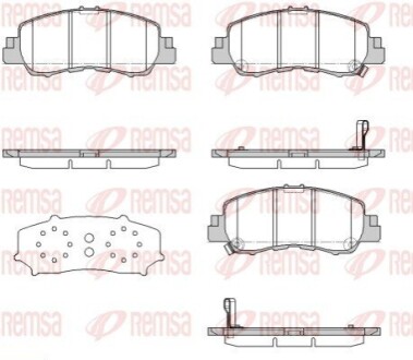 Колодки гальмівні дискові (комплект 4 шт) REMSA 1881.02