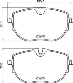 Комплект тормозных колодок BREMBO P 85 187