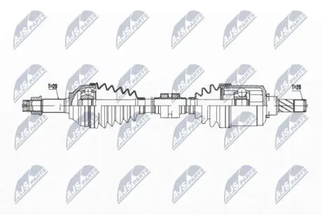 ПОЛУОСЬ NTY NPW-NS-168