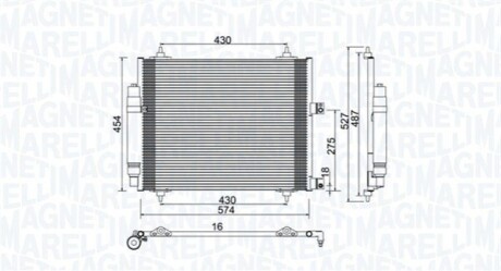 Конденсер кондиционера MAGNETI MARELLI BC886