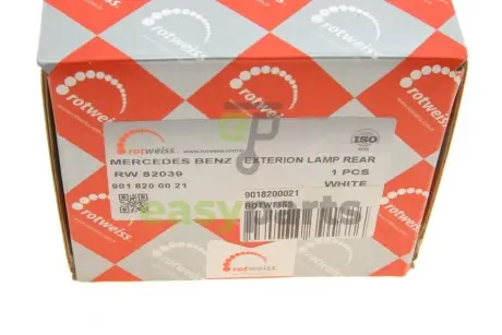 Ліхтар задній (на дах) MB Sprinter/VW LT 96-06 (високий дах) (зверху по краю) (білий) ROTWEISS 9018200021