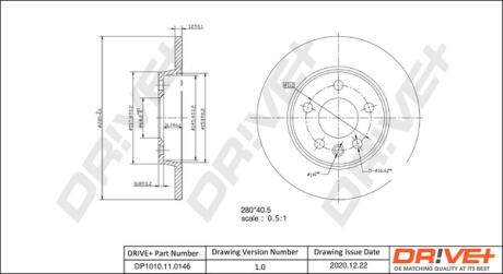 Drive+ - Гальмівний диск DR!VE+ DP1010.11.0146