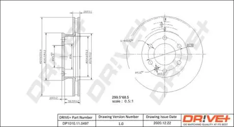 Drive+ - Гальмівний диск DR!VE+ DP1010.11.0497