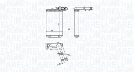 VW радіатор пічки Golf IV, Bora,Seat,Skoda Octavia 96- MAGNETI MARELLI 350218445000