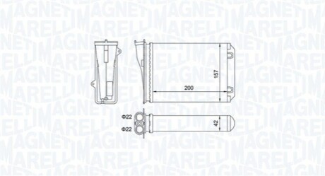 PEUGEOT радіатор опалення 208 12- MAGNETI MARELLI 350218463000