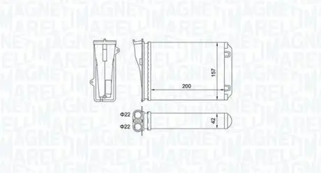 PEUGEOT радіатор опалення 208 12- MAGNETI MARELLI 350218463000