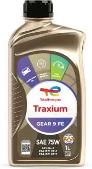 Олива трансмісійна 1L Traxium Gear 9 FE 75W TOTAL 214244