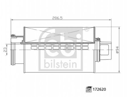 Фільтр для вентиляції картера FEBI BILSTEIN 172620 (фото 1)