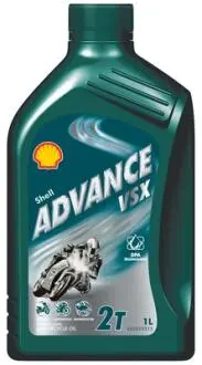 Фото олива моторна Advance VSX 2T (Каністра 1л) SHELL 550053703 Олива моторна Advance VSX 2T (Каністра 1л) SHELL 550053703
