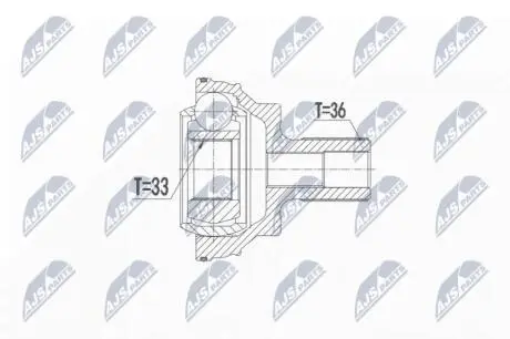 OUTER CV JOINT NTY NPZ-VW-047