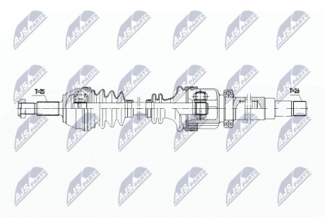 DRIVESHAFT NTY NPW-FR-166 (фото 1)