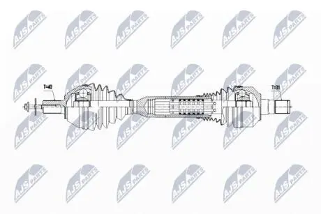 DRIVESHAFT NTY NPW-VV-148