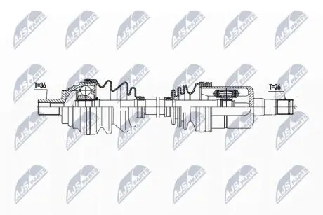 DRIVESHAFT NTY NPW-VW-192