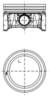 Поршень з кільцями VAG 77.01 1.4 BCA/BKY (KS) KOLBENSCHMIDT 99913621