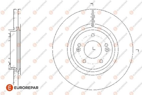 ДИСК ГАЛЬМ?ВНИЙ ПЕРЕДН?Й Eurorepar 1676012880 (фото 1)