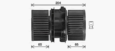 Вентилятор салона RENAULT FLUENCE (2010) 1.5 DCI (выр-во AVA) AVA COOLING RT8666