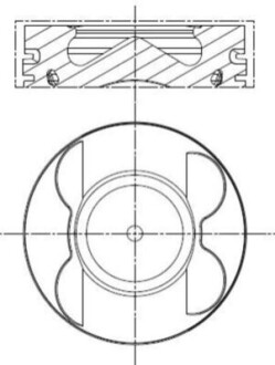 Поршень MB Sprinter (B906)/Vito (W639) OM642 3.0D 06- (83.01mm/STD) (4-6 циліндр) MAHLE / KNECHT 001 PI 00107 000