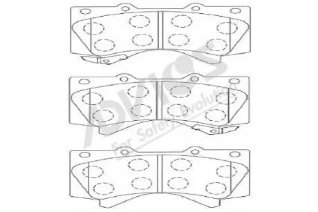 Колодки передние Land Cruiser 200, Lexus LX570, Tundra, Sequoia ADVICS A1N156