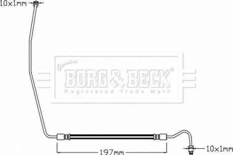 Гальмiвний шланг REAR RH BORG & BECK BBH8327