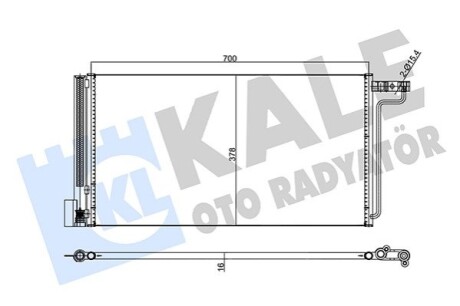 Радиатор кондиционера Ford C-Max II, Focus III, Grand C-Max KALE OTO RA KALE OTO RADYATOR 357755 (фото 1)