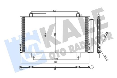 Радіатор кондиціонера Toyota Camry (XV50) (11-) KALE OTO RADYATOR 357370