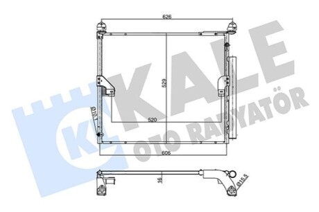 Радиатор кондиционера Toyota Land Cruiser Prado KALE OTO RADYATOR 357360